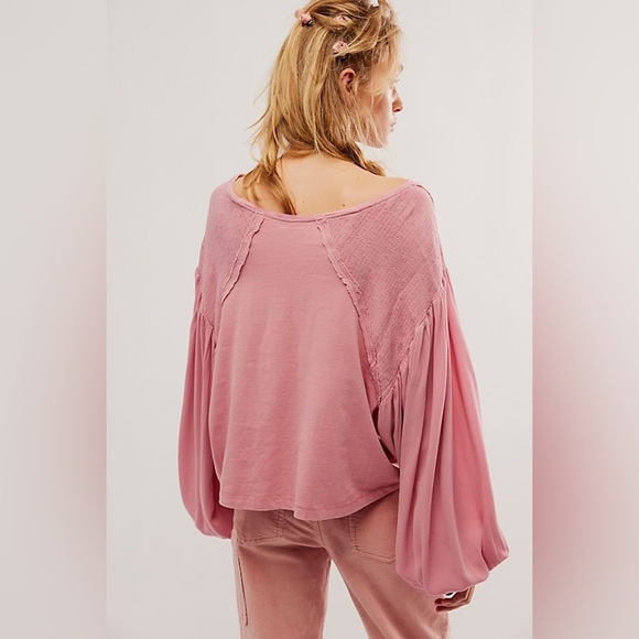 NWT Free People Kathy Tee ~ Rose Blush ~ Medium ~ NEW! - Picture 3 of 13